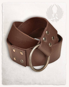 Doran Ring Belt Brown - skórzany pas pierścieniowy