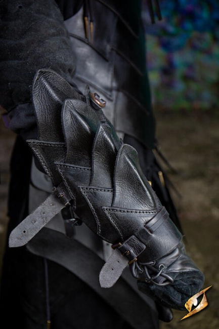 shadow Bracers - Black - karwasze skórzane