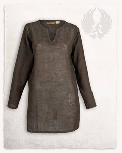 Tronde Tunic Linen Brown - lniana tunika