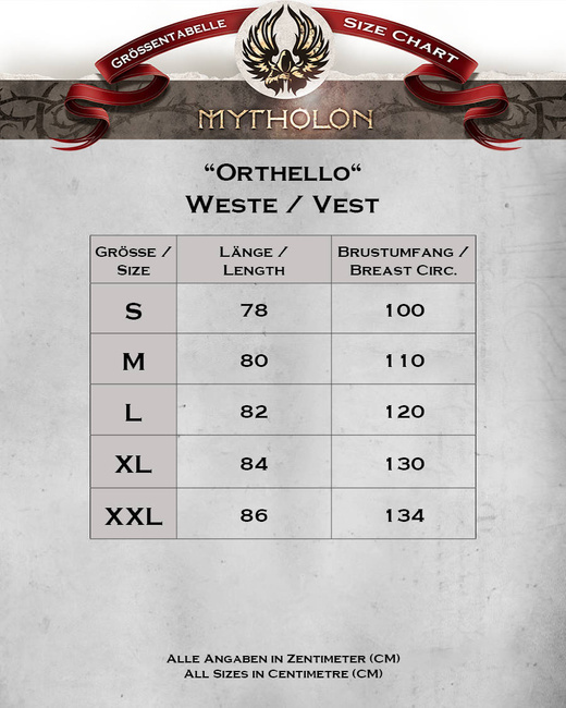 Orthello Suede Vest Brown - kamizelka średniowieczna