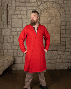 Shapur Folded Coat Wool Red - wełniany płaszcz