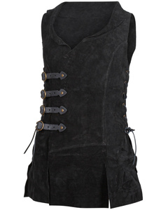 Brava Vest - Black - zamszowa kamizelka