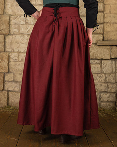 Anna Skirt Bordeaux - płócienna spódnica