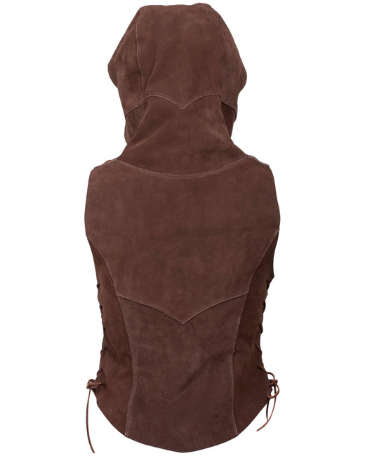 Sombra Vest - Brown - zamszowa kamizelka