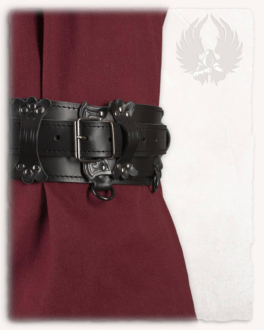 Luthor Belt Black - skórzany szeroki pas