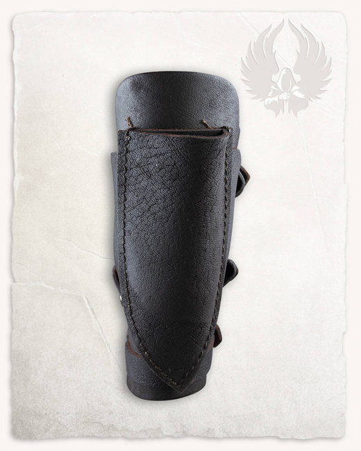 Geralt Bracers with Throwing Dagger Holder - Left - Brown