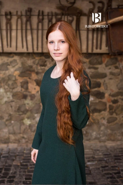 Underdress Freya - Green - bawełniana suknia spodnia