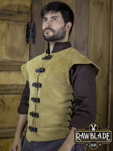 Jules Short Splitleather Jerkin - Light Brown