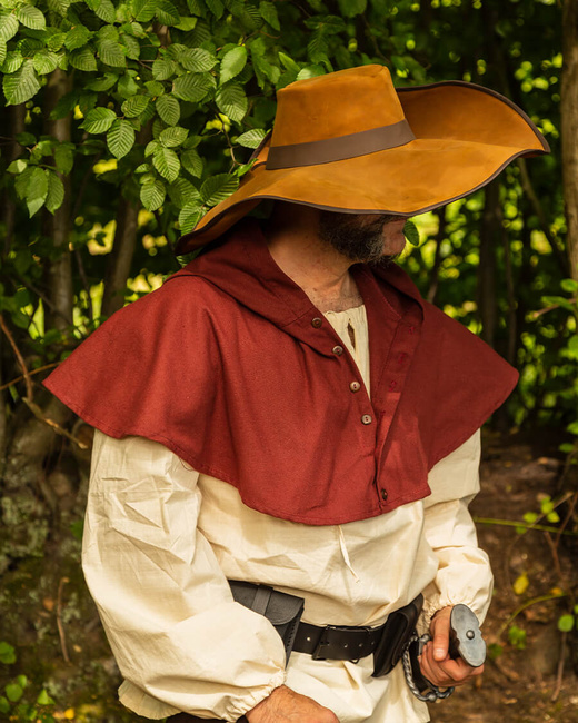 Notker hood canvas Burgundy - kaptur średniowieczny