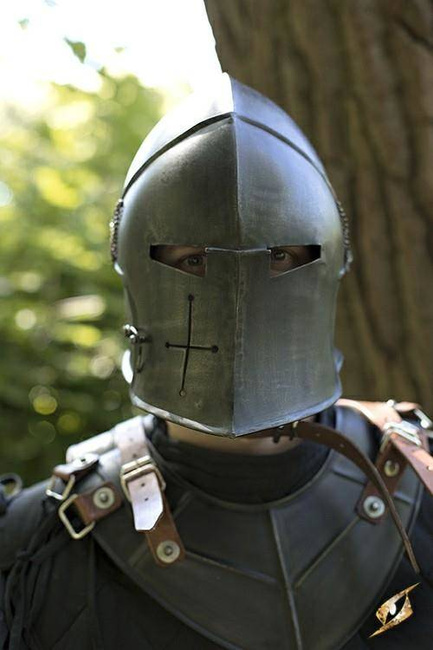 Visored Barbuta Epic Dark