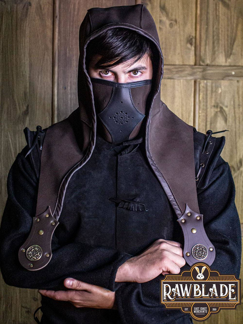 Akku splitleather hood - Brown