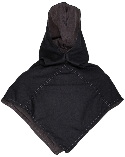 Halaif Hood Canvas Black/Grey 2nd Edition - średniowieczny kaptur