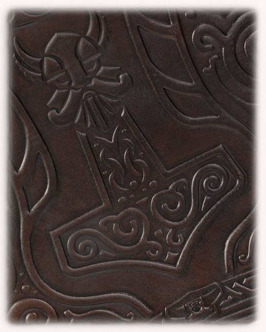 Ragnarok Thor Leather Bracers - Brown