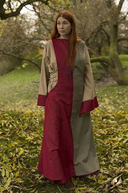 Dress Runa - Dark Red/Dryad Green (junior)