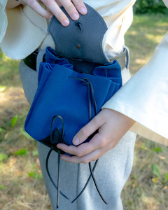 Cielo belt bag - Blue - skórzana kaletka