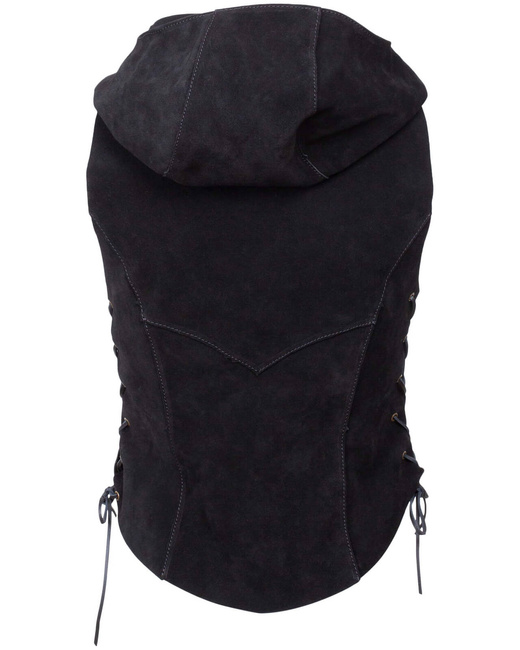 Sombra Vest - Black - zamszowa kamizelka