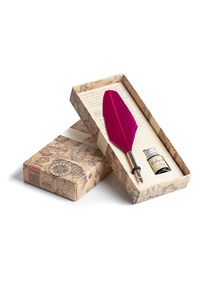 Feather Pen Basic - Pink - pióro z atramentem