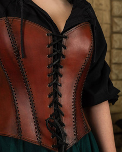 Tamara Leather Bodice Antique - skórzany gorset