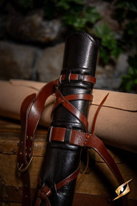 Knights Scabbard Black/Dark Brown 75 cm - Faux Leather - pochwa na miecz larpowy
