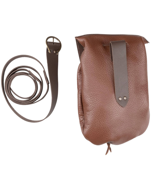 Guerrero belt bag with belt - Brown - skórzana kaletka + pasek