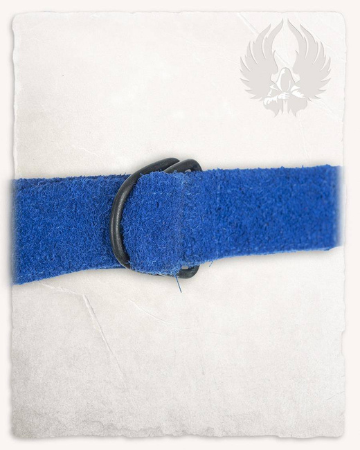 Rickar Bag Belt Blue - zamszowy pas z sakiewkami