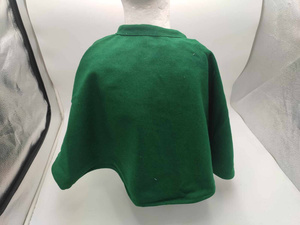 Bron Pelerine Wool Green - wełniana krótka peleryna