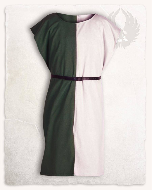 Ignaz Tabard Green/Cream - średniowieczny tabard