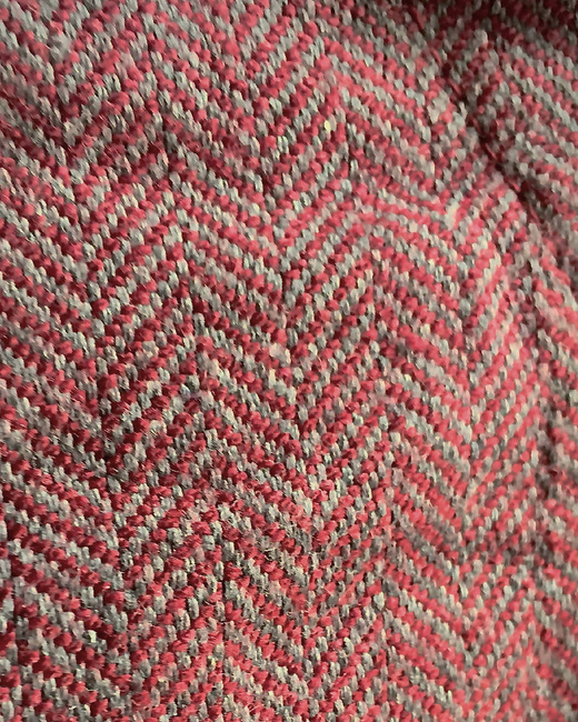 Tronde Tunic Herringbone Burgundy - bawełniana tunika