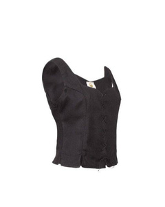 Tika Bodice Canvas Black - kamizelka gorsetowa