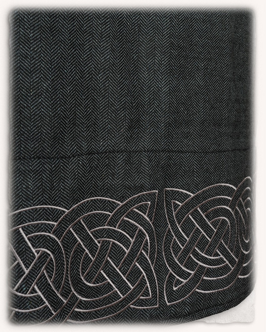 Alva Apron Dress Herringbone Black - suknia fartuchowa