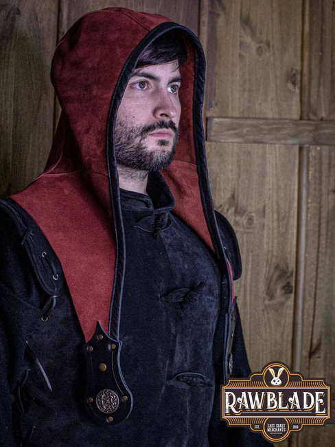 Akku splitleather hood - Red