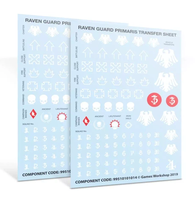 Warhammer 40000: Raven Guard Primaris Upgrades and Transfers