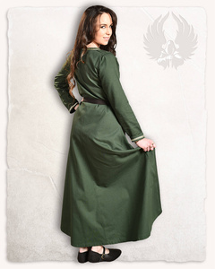 Heloise Dress Green - płócienna suknia
