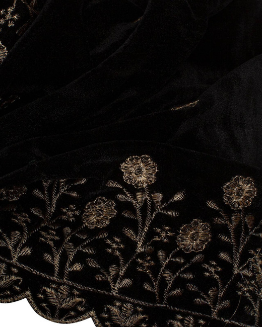 Jasmin Scarf - Black - szal z aksamitu