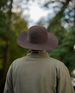 Felted Hat With Wide Brim Brown -  średniowieczny kapelusz z szerokim rondem