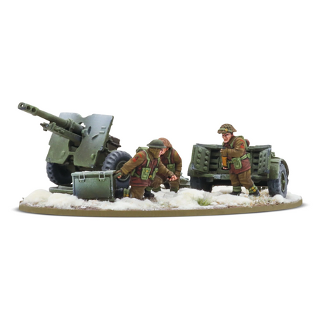 Bolt Action: 25-Pdr Light Howitzer with British Infantry (Winter) Crew