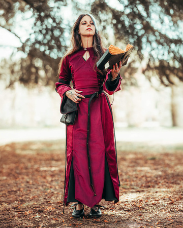 Antaris Dress Velvet - Bordeaux- aksamitna suknia 