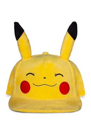 Pokémon Czapka Plush Smiling Pikachu Snapback Cap 