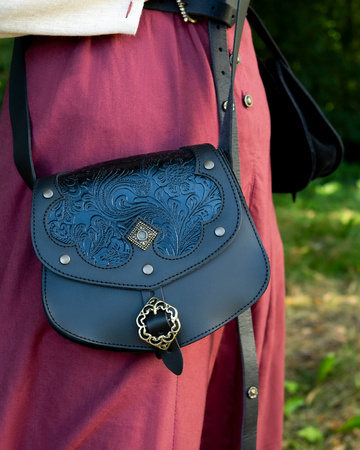 Escudero shoulder bag - Black - skórzana torba na ramię