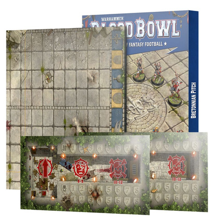 Blood Bowl: Bretonnian Pitch Double-sided Pitch and Dugouts Set
