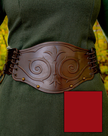 Lucretia Belt - Red - skórzany pas