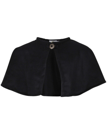 Bron Pelerine Wool Black - wełniana krótka peleryna