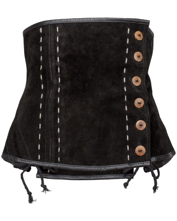 Estella bodice - Black - zamszowy  gorset