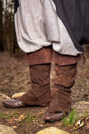 Theoderic Gaiters - Ox Brown - zamszowe czapsy
