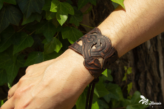 Viking bracelet - Brown - skórzana bransoleta