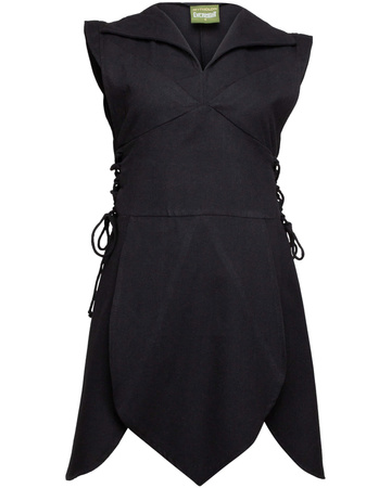 Galatea Tunic Canvas - Black - tunika bawełniana