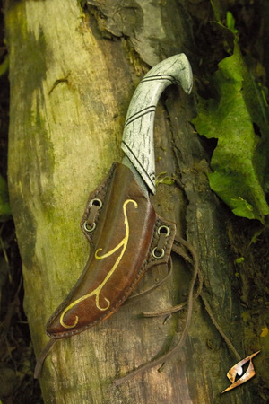 Elven Throwing Knife Holder - Left - Brown