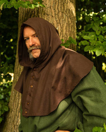 Notker hood canvas Brown - kaptur średniowieczny