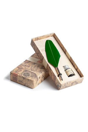 Feather Pen Basic - Olive - pióro z atramentem