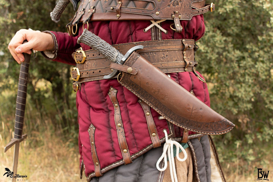 Bowie scabbard - Brown - LH - pochwa na nóż bowie